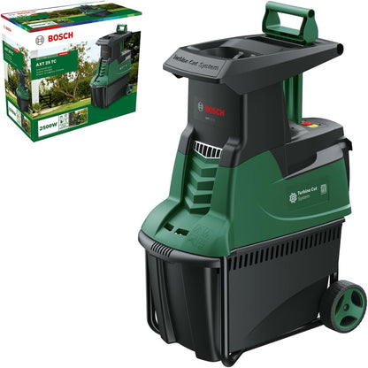 2026 Bosch Turbinenhäcksler AXT 25 TC (2.500 W; geeignet für Holz und harte Gartenabfälle; inklusive Gartenhandschuhe; integrierte Fangbox 53 l; in Karton) – Edition