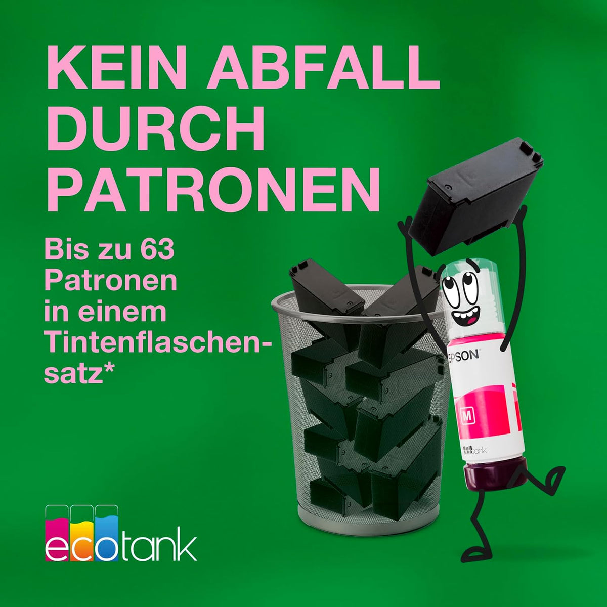 2026 EcoTank ET-4950 Tintentankdrucker | fürs Das Home Office | WLAN & Ethernet | A4 | (Duplex-) Druck, Scannen, Kopieren, Faxen | 6.1 cm Touchscreen | ADF | inkl. Tinte für bis zu 3 Jahre