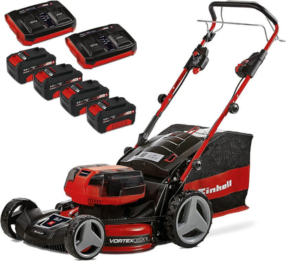2026 Einhell Akku-Rasenmher GE-CM 36/47 S HW Li Kit Power X-Change (36 V, 47 cm Schnittbreite, bis 700 m, Brushless, Radantrieb, 75 L Fangkorb, inkl. 4x 4,0 Ah + 2x Twincharger)