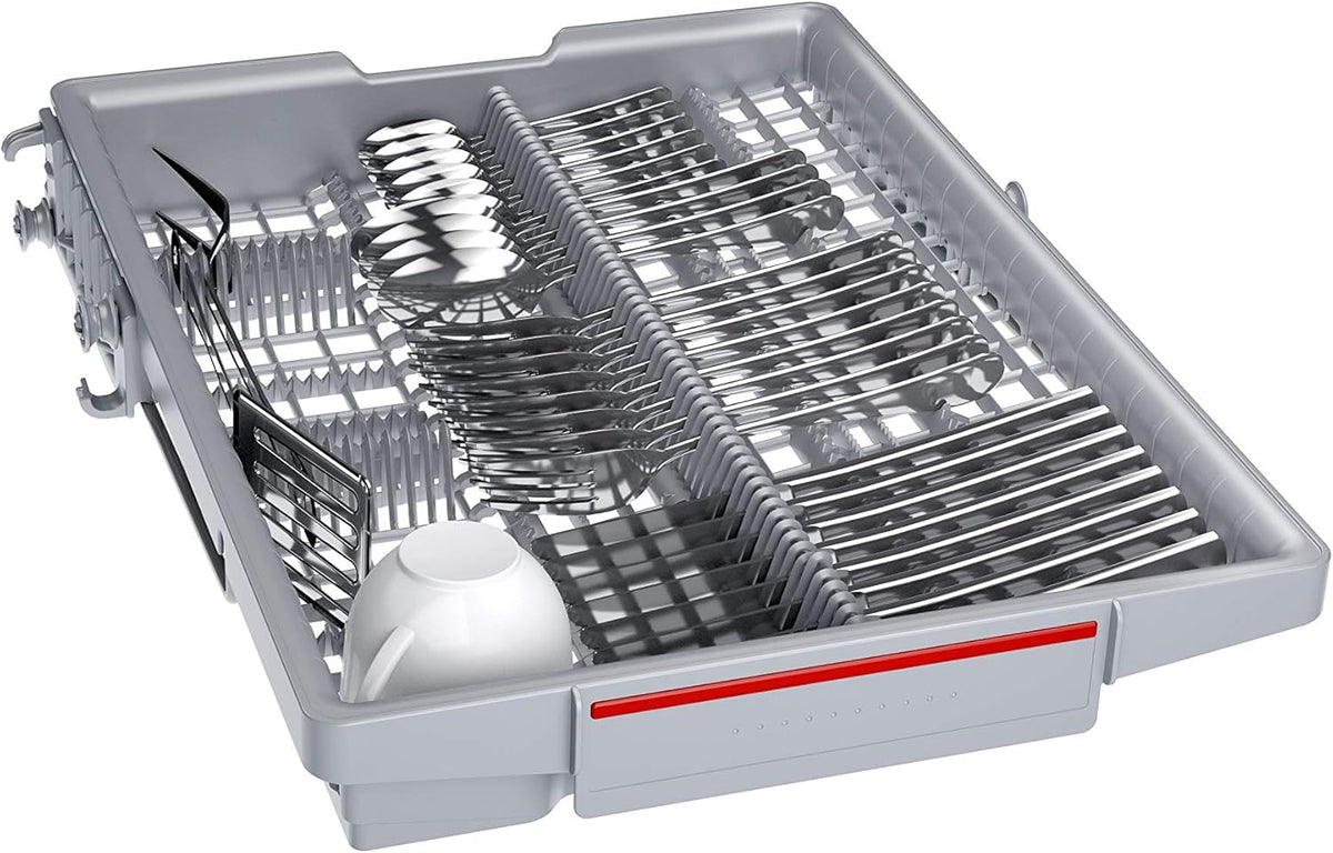 2026 Bosch SPS4HMI61E Serie 4 Freistehender Geschirrspüler / E / 45 cm / Edelstahl / 76 kWh/100 Zyklen / 10 MGD / SuperSilence / Extra Trocknen / VarioSchublade / Home Connect