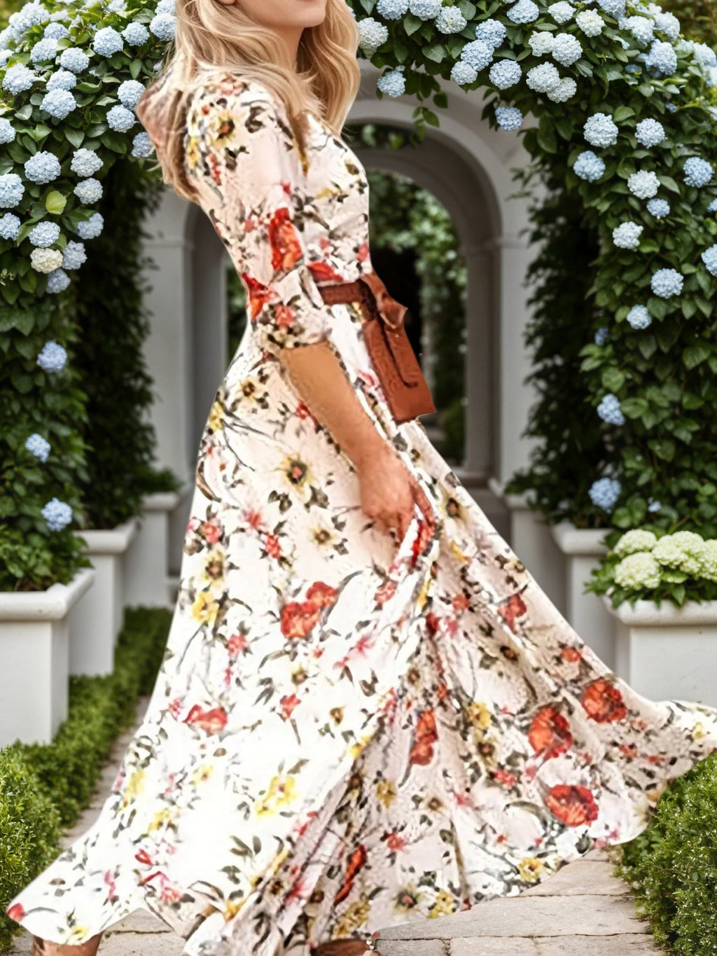 damen kleid mit blumenprint
