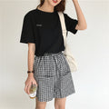 damen kurzarm t shirt mit stickerei
