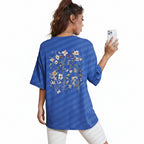 Damen T-Shirt mit Blumenprint aus Baumwolle
