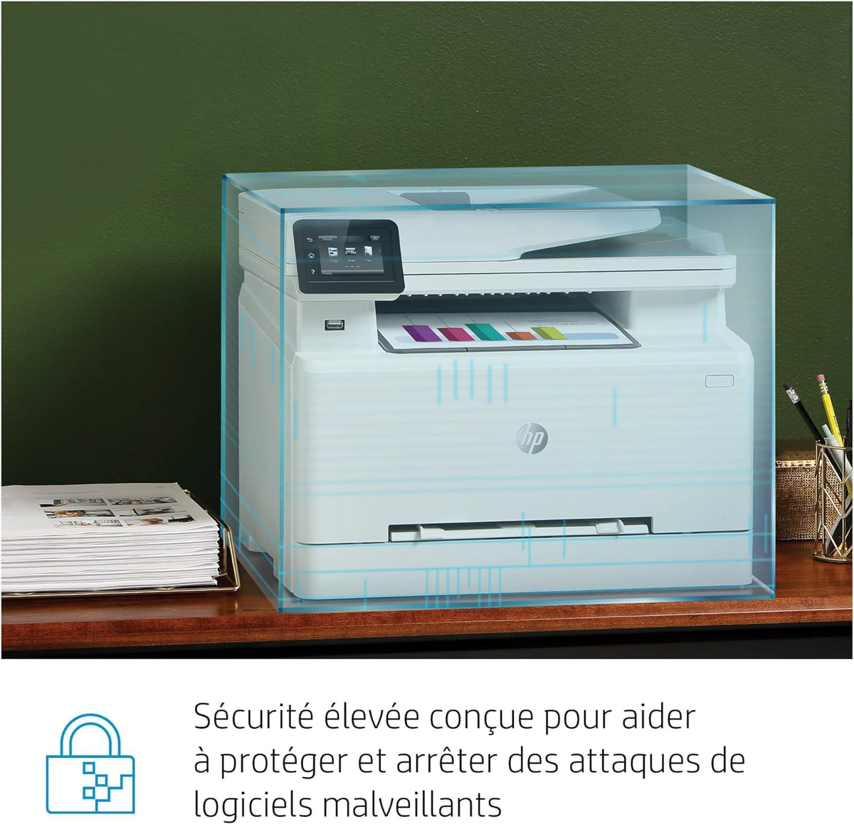 2026 HP Color LaserJet Pro MFP 3302fdwg Multifunktions-Farblaserdrucker, Fax, Automatischer beidseitiger Druck, Touchscreen, Wi-Fi, Ethernet, USB, HP Wolf Pro Security