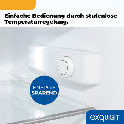2026 Exquisit Kühlschrank mit Gefrierfach, 120 Liter, 4-Sterne-Gefrierfach, Kühlschrank freistehend, KS516-4-H-010D weiss