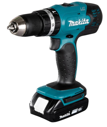 2026 DHP453RFX2 Akku Schlagbohrschrauber 18 V 3000 mAh im Alukoffer mit 96teiligem Zubehörset Blau Silber