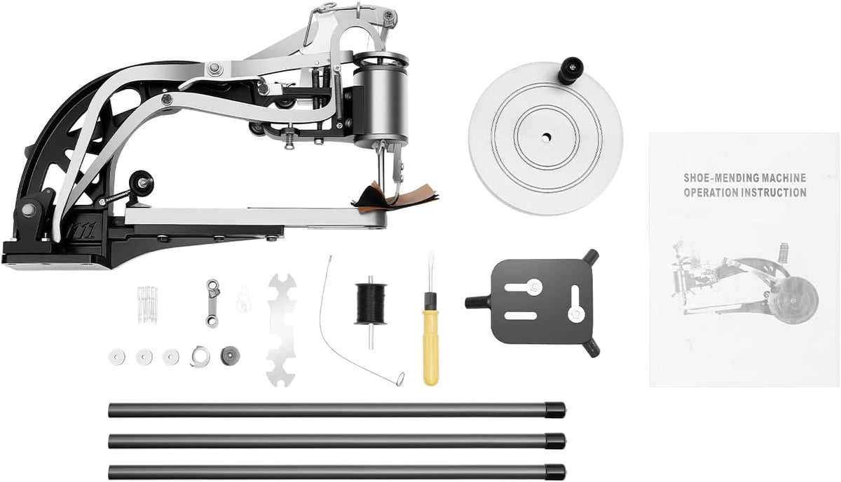 2026 Manuell Leder Nähmaschine Schuh Maschine Ledernähmaschine Einstellba Leder Handmaschine Cobbler Nähmaschine 360° einstellbare Richtung
