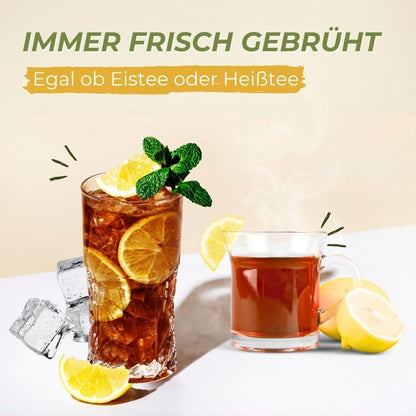 2026 BRU Teeautomat für losen Tee, Kräuter & Teebeutel – Heißwasserspender & Teemaschine in einem, ohne Kapseln, filtriertes Wasser auf Knopfdruck, automatisches Reinigungssystem