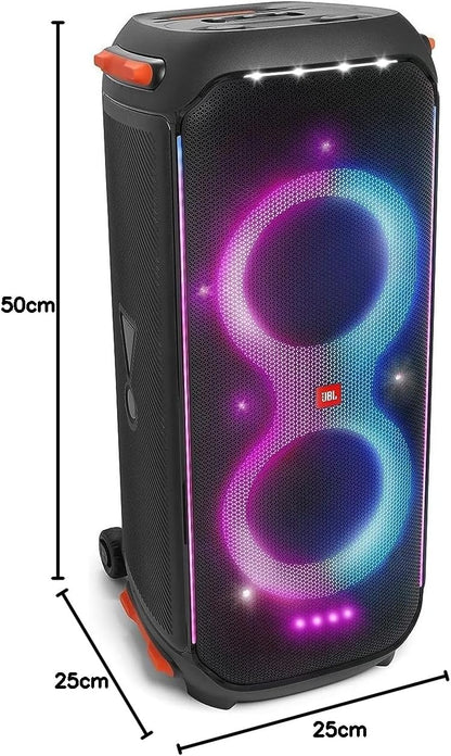 2026 JBL PartyBox 710 - Schwarz – Trag - und rollbarer Bluetooth Party-Lautsprecher mit Lichteffekten – Spritzwassergeschützte, mobile Musikbox