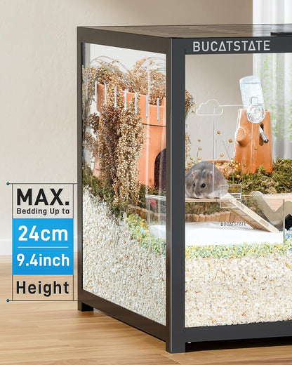 2026 BUCATSTATE Hamsterkäfig 3,0: Metall Rattenkäfig Kleintierkäfig Groß Stapelbar mit Einfacher Montage 120L x 60W x 62H cm für Nager, Mäuse, Zwerghamster (0,72m², Weiß)