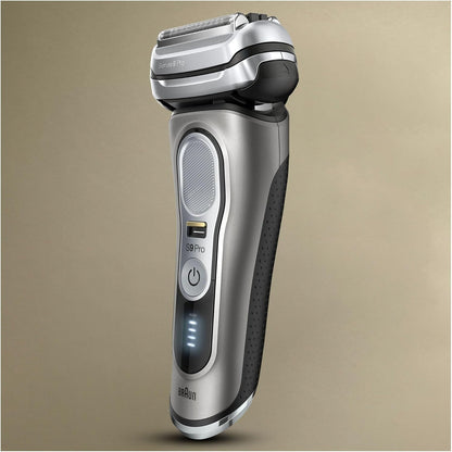 2026 Braun Series 9 Pro Premium Rasierer Herren, Testsieger Stiftung Warentest, 4+1 Scherkopf, Elektrorasierer & Trimmer, Reinigungsstation, 60 Min Laufzeit, 9465cc, noble metal