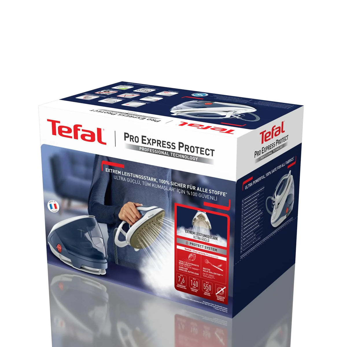 2026 Tefal Pro Express Protect Dampfbügelstation mit 7,6 Bar Dampfdruck für faltenfreies Bügeln und sanfte Textilpflege