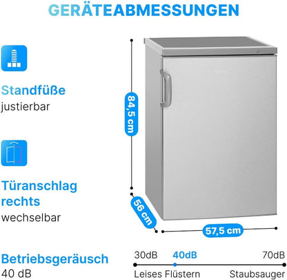 2026 Bomann Gefrierschrank 87L | Gefrierschrank klein mit Temperaturbereich ≤ -18°C | 3 Schubladen | Tiefkühlschrank mit wechselbarem Türanschlag | Freezer Tiefkühlschrank klein GS 7253 weiß