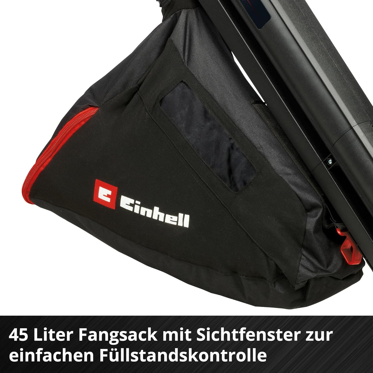 2026 Einhell Akku-Laubsauger VENTURRO 18/210 Power X-Change (18 V, Saugleistung 500 m³/h, Fangsack 45 L, Blasfunktion bis 210 km/h, inkl. 4 Ah Akku & Ladegerät) Schwarz,Rot