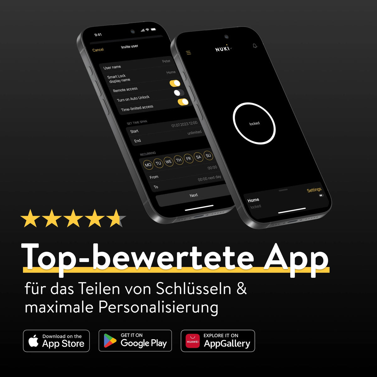 2026 NUKI Smart Lock Pro mit Bluetooth, WLAN und Matter, Fernbedienung per App, einfache Nachrüstung ohne Zylindertausch