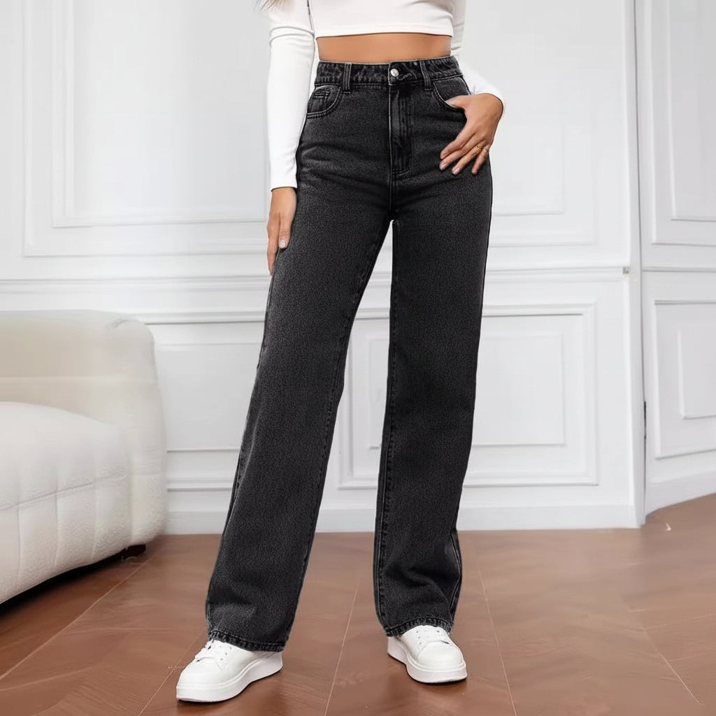 Europäische Damen Jeans im klassischen Stil
