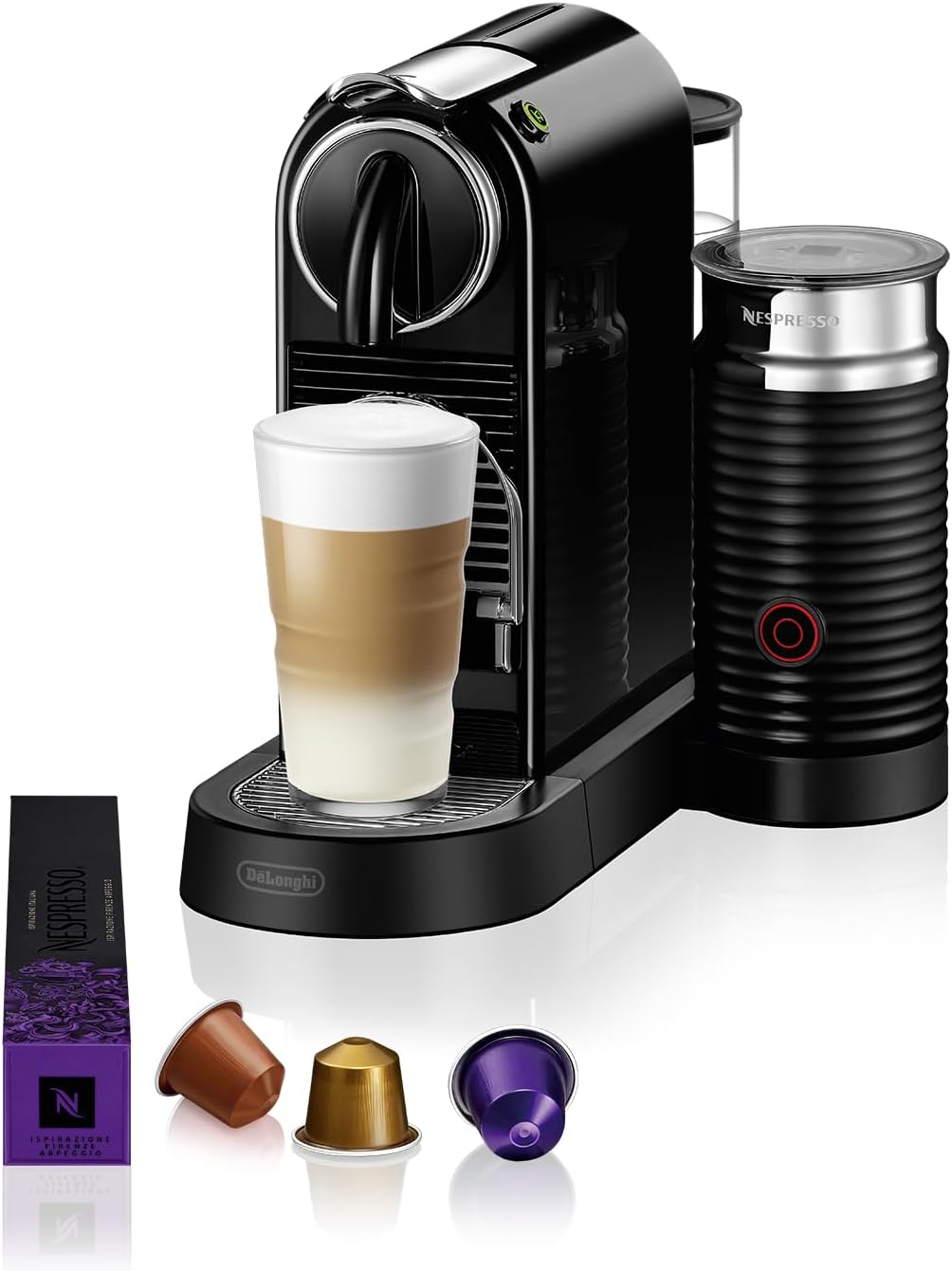 2026 Nespresso De'Longhi EN267.BAE Citiz Kaffeemaschine mit Milchaufschäumer, Energiesparfunktion, 1710W, 1 Liter, 37.2 x 21.8 x 27.7 cm, Schwarz