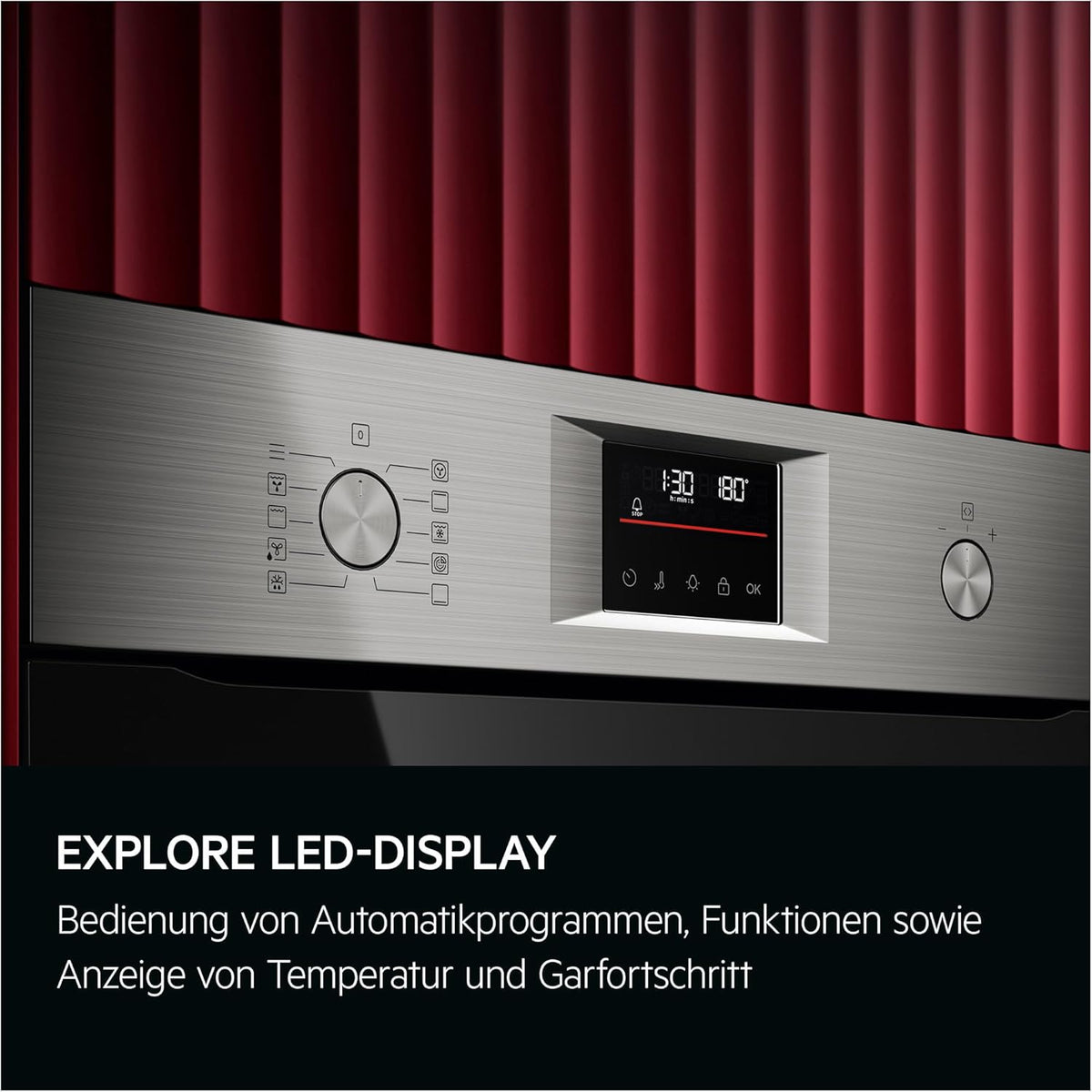 2026 AEG Einbaubackofen – Serie 5 Ringheißluft: Gleichmäßige Garergebnisse auf 3 Ebenen – Pyrolyse Selbstreinigung – 25 Automatikprogramme – LED-Touchdisplay – Schnellaufheizung – Schwarz – BPE53516AB