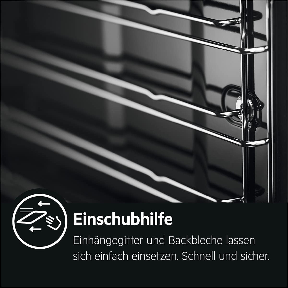 2026 AEG Einbaubackofen – Serie 5 Ringheißluft: Gleichmäßige Garergebnisse auf 3 Ebenen – Pyrolyse Selbstreinigung – 25 Automatikprogramme – LED-Touchdisplay – Schnellaufheizung – Schwarz – BPE53516AB