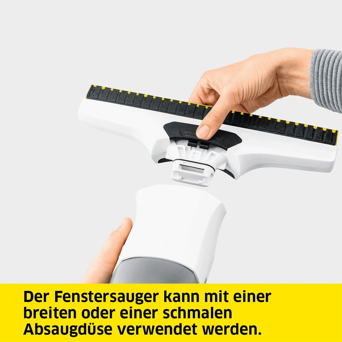 2026 KÄRCHER Akku-Fenstersauger WV 7 Signature Line, Akkulaufzeit: 100 min, LED-Ladezustandsanzeige, 2 Absaugdüsen, Sprühflasche mit 2 Mikrofaserbezügen, Schmutzkratzer, 20 ml Fensterreiniger-Konzentrat