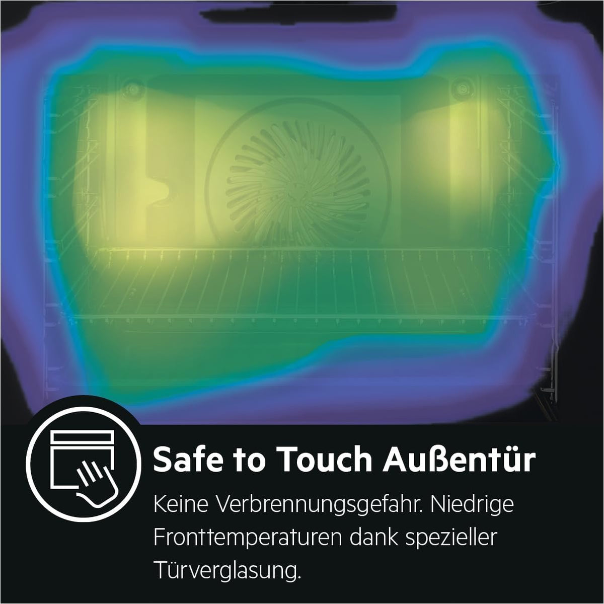 2026 AEG Einbaubackofen – Serie 5 Ringheißluft: Gleichmäßige Garergebnisse auf 3 Ebenen – Pyrolyse Selbstreinigung – 25 Automatikprogramme – LED-Touchdisplay – Schnellaufheizung – Schwarz – BPE53516AB