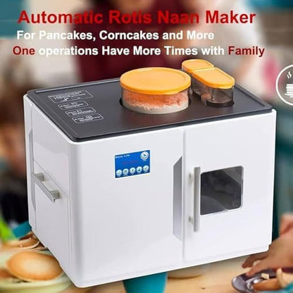 2026 Vollautomatische Roti-Machine - Elektrischer Flachbrot-Broter für Roti, Tortillas, Pfannkuchen - One-Click-Produktion von 20 Stücken auf einmal, 110V