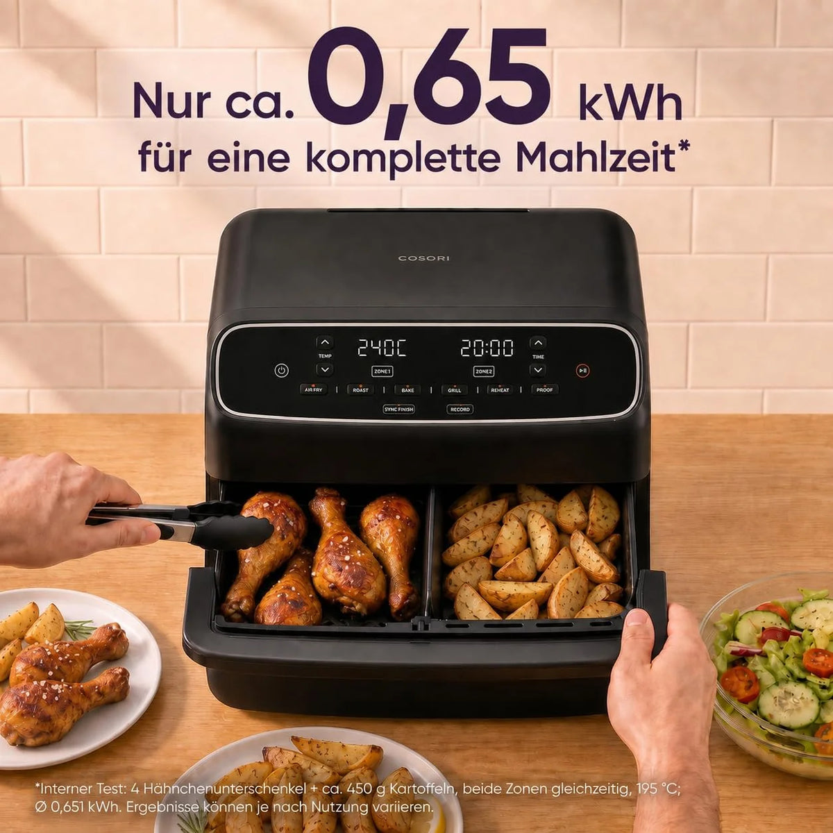 2026 Airfryer Heißluftfritteuse der neuen Generation 2026 mit Dual Blaze Twinfry Compact und NTC Technologie