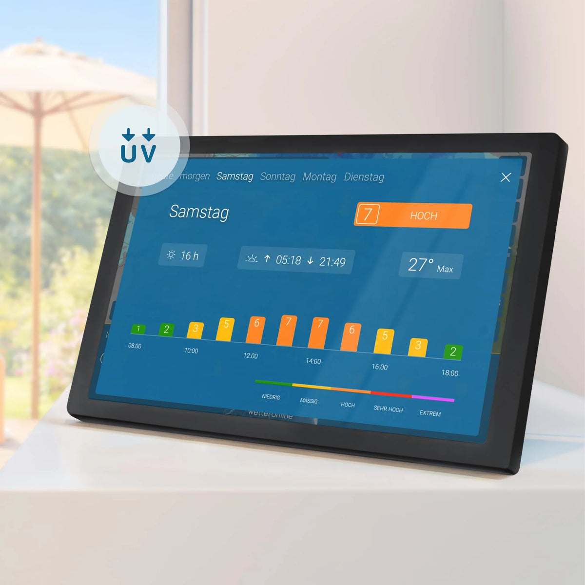 2026 WetterOnline WLAN Wetterstation home 4 mit WetterRadar HD Farbdisplay RegenRadar Unwetterwarnungen 14 Tage Wettervorhersage
