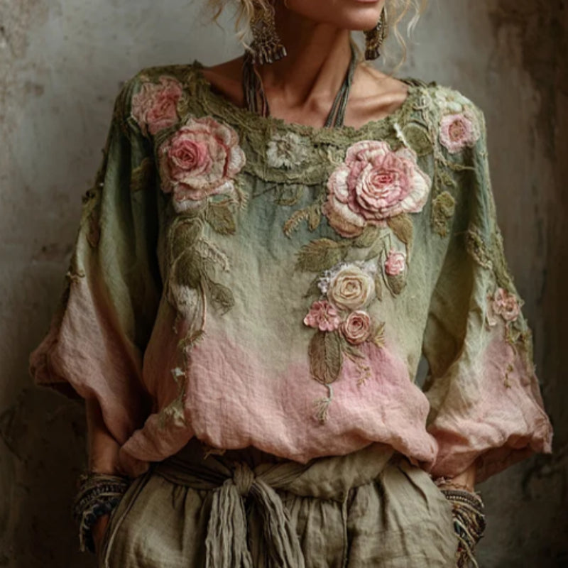 grüne lässige damenbluse
