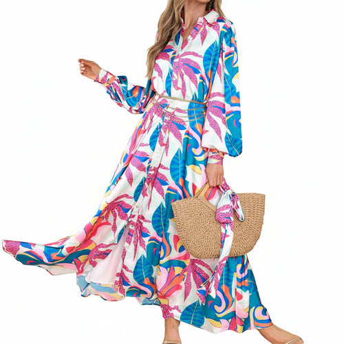Bequemes Maxikleid für Frauen mit Blumenprint
