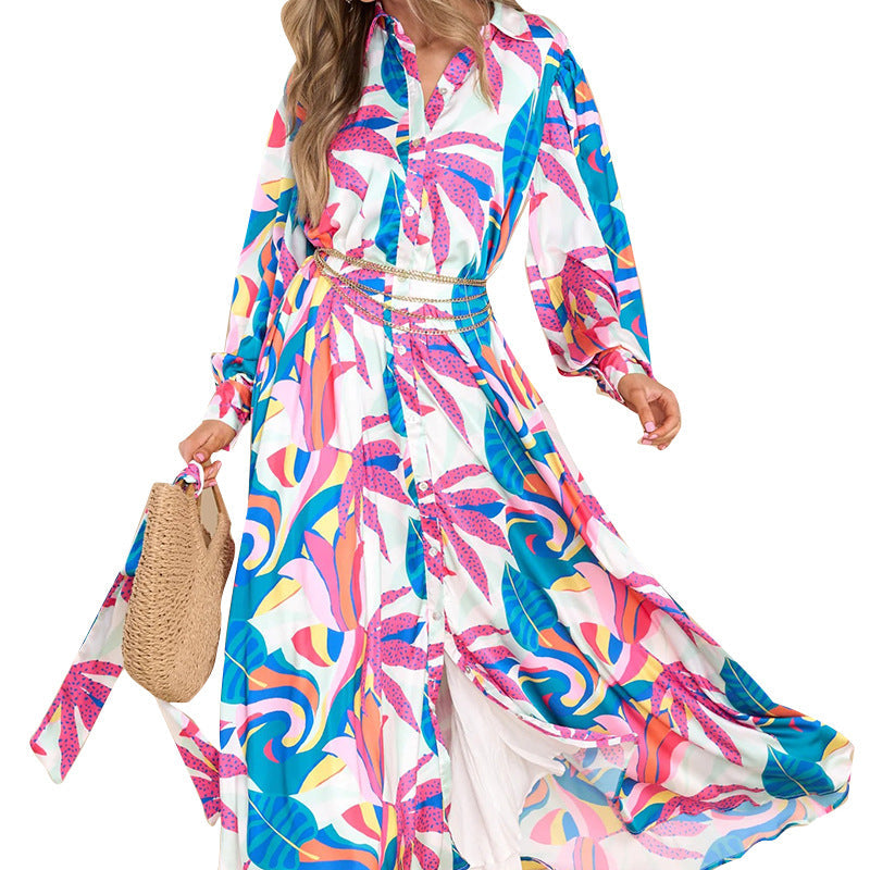 Modernes Damenkleid mit Polo-Kragen für Alltag
