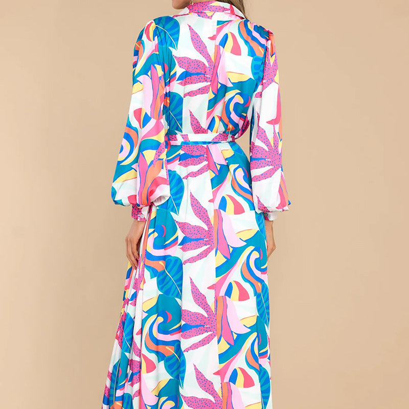 Casual Damenkleid aus Polyester mit langen Ärmeln
