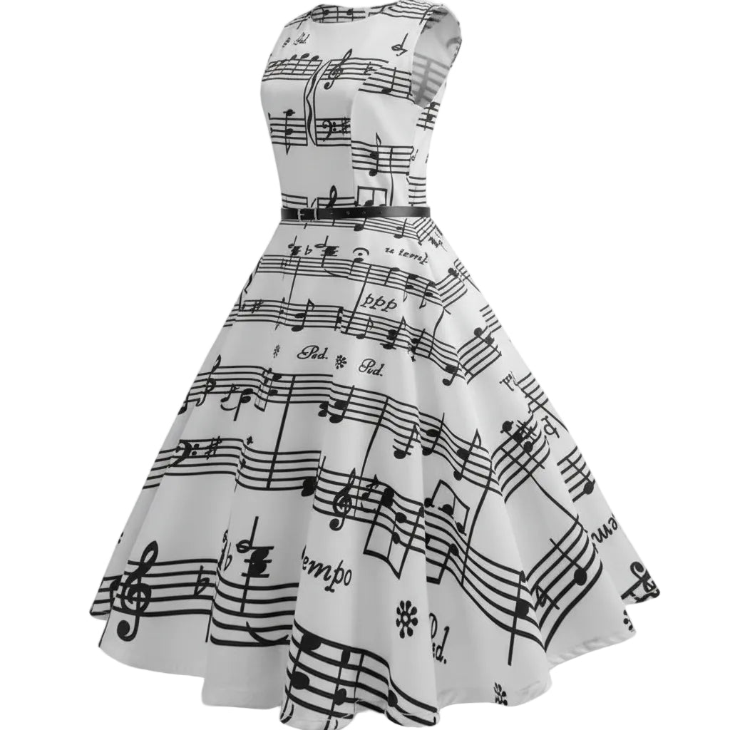 Retro Blumenmuster Kleid für Damen im Vintage Stil
