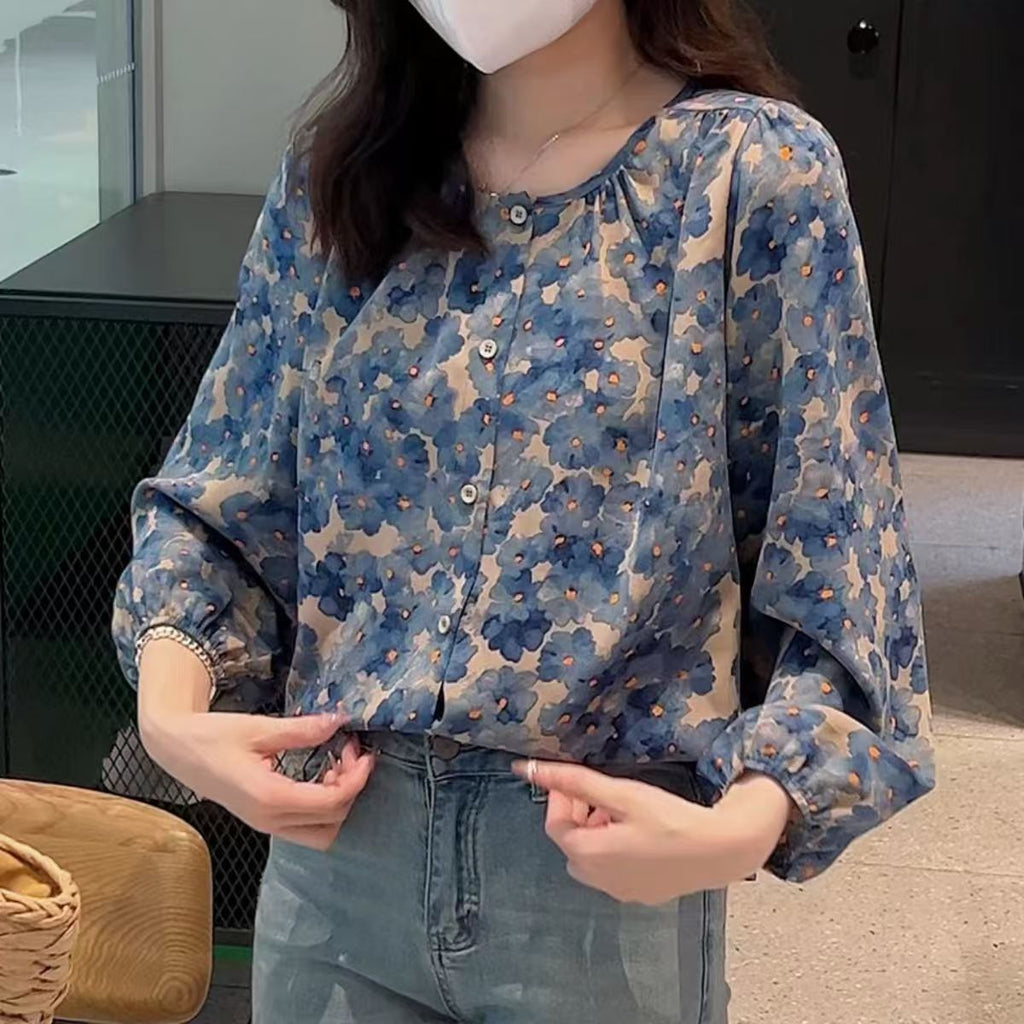blaue-chiffon-bluse-damen
