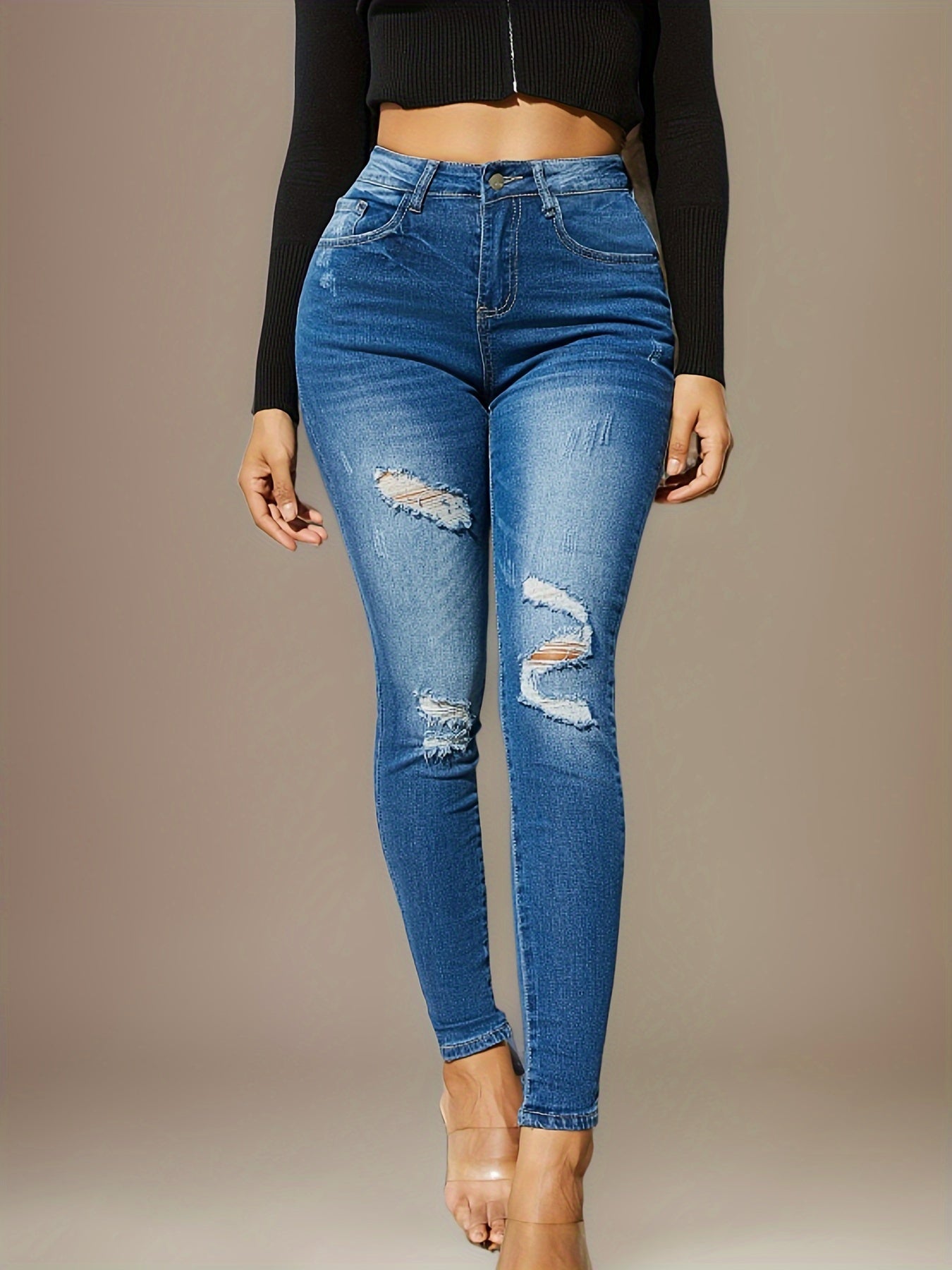 high waist skinny jeans damenmode
