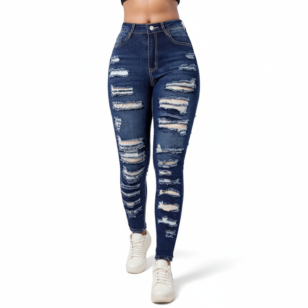 Moderne Cropped Jeans Damen figurbetont