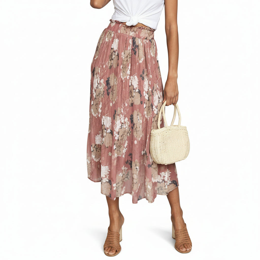 Plissierter Chiffon Damenrock elegant und stilvoll